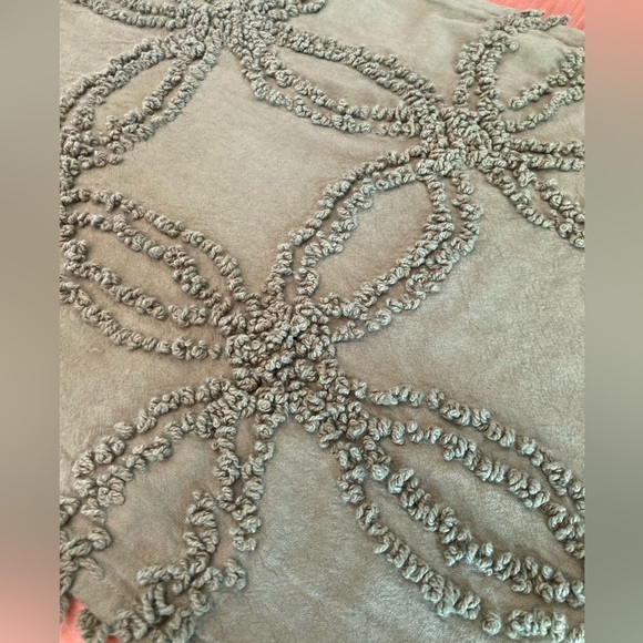 NWT Tufted Cotton Chenille Runner Manual Brand GREEN Farmhouse shabby - Picture 3 of 5